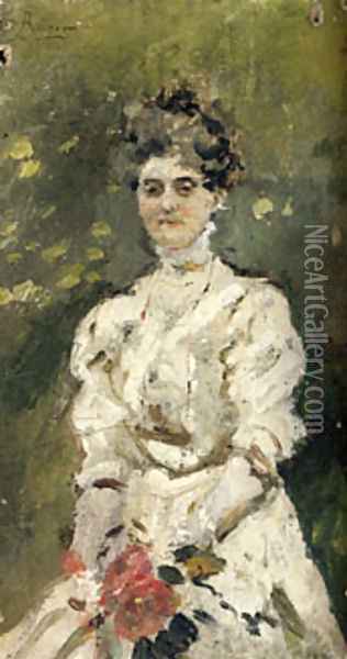 Portrait Of A Woman Oil Painting - Ragione Raffaele