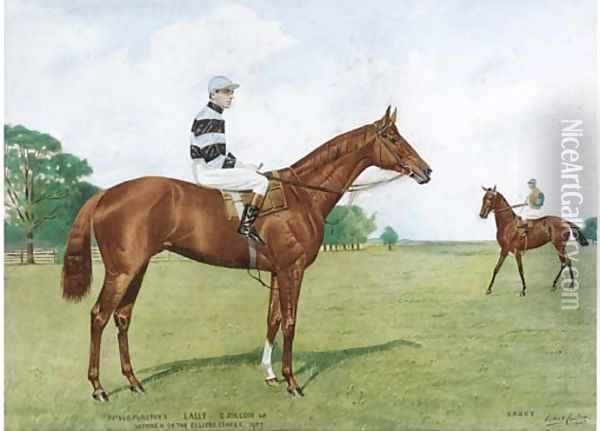 Mr W.B. Purefoy's Lully with B. Dillon up, and Sancy Oil Painting - Isaac Cullin