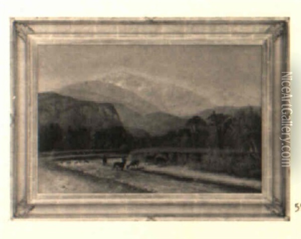 Mt. Washington, White Mts., New Hampshire, U.s., From 1866 Sketch Oil Painting - William Baptiste Baird