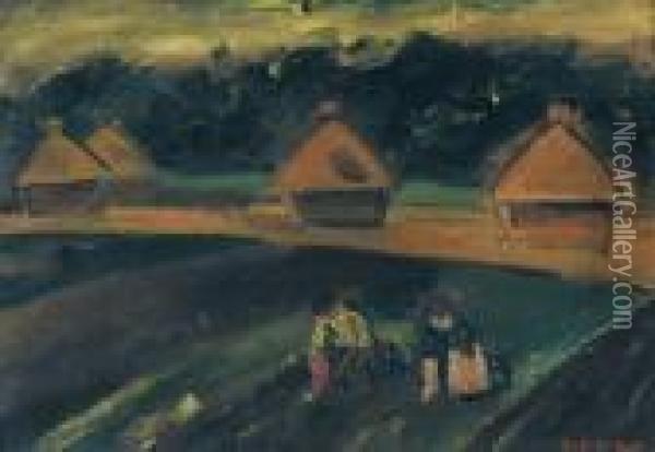 La Recolte Des Pommes De Terre Oil Painting - Gustave De Smet