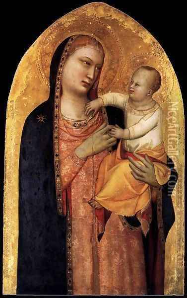 Madonna and Child Oil Painting - Maso Di Banco
