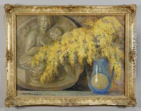 Mimose Oil Painting - Arturo Stagliano