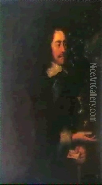 Bildnis Konig Charles I Oil Painting - Adriaen Hanneman