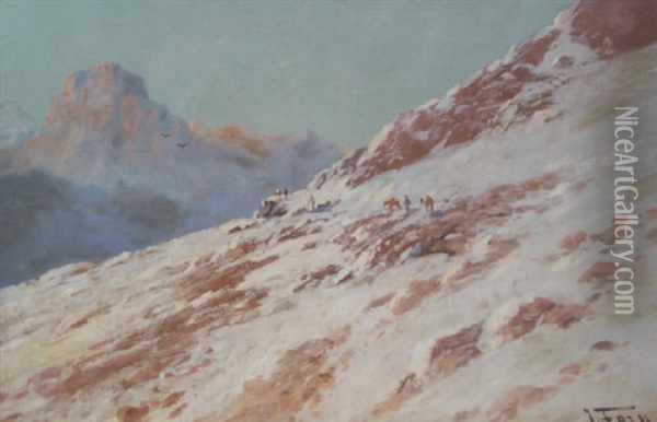 Gunsight Pass Oil Painting - John Fery