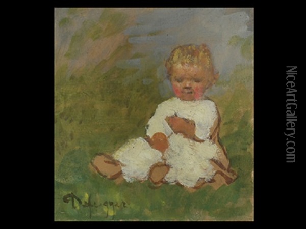 Kindbildnis Oil Painting - Franz Von Defregger