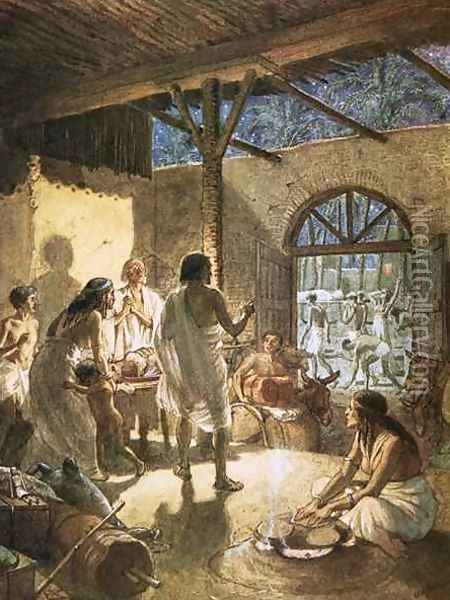 The passover in Egypt Oil Painting - William Brassey Hole