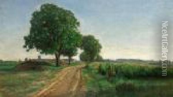 A Country Road In The Summer Oil Painting - Antoine Chintreuil