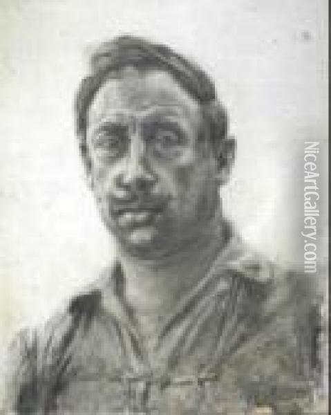 Ritratto Di Edoardo Scarfoglio Oil Painting - Vincenzo Gemito