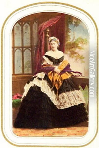 Portraits.- And Others. Album Of Portraits Of Ladies Oil Painting - Camille Silvy