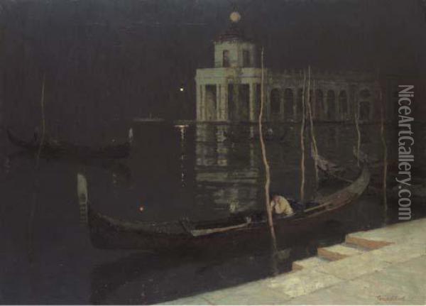 Night, Venice Oil Painting - Terrick John Williams