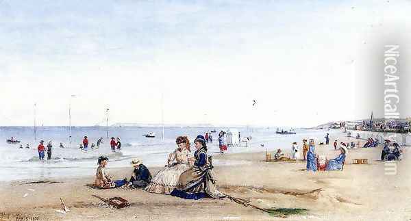 Trouville Beach Oil Painting - Conrad Wise Chapman
