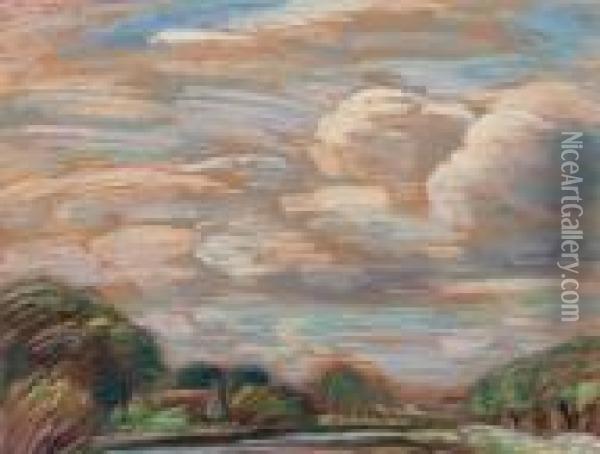 Landscape Near Woerden Oil Painting - Leo Gestel