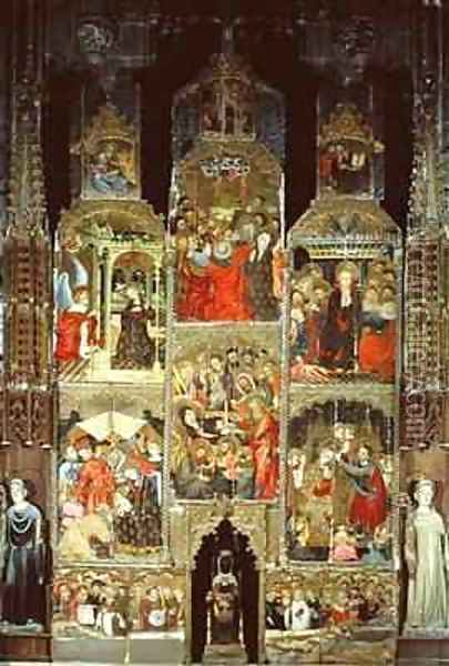 Altarpiece of the Virgin Oil Painting - Lluis Borrassa