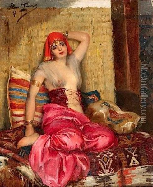 L'orientale (1887) Oil Painting - Henri Adriene Tanoux