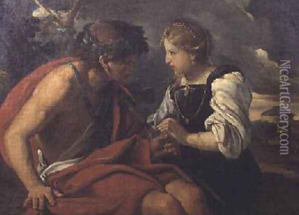 Bacchus and Ariadne Oil Painting - Pier Francesco Mola