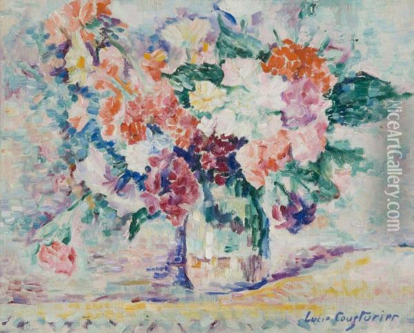 Bouquet De Fleurs Oil Painting - Lucie Cousturier