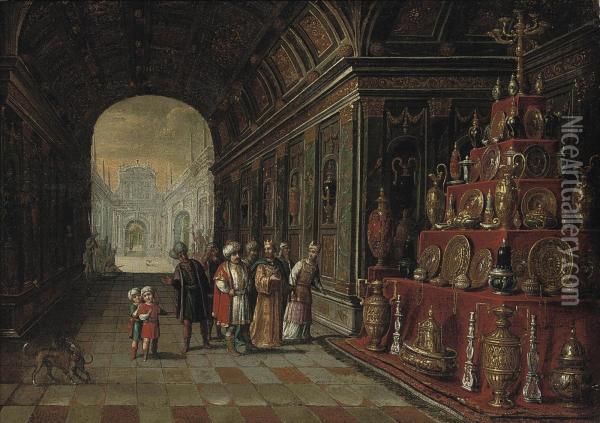 The Temple Of Solomon Oil Painting - Juan De La Corte