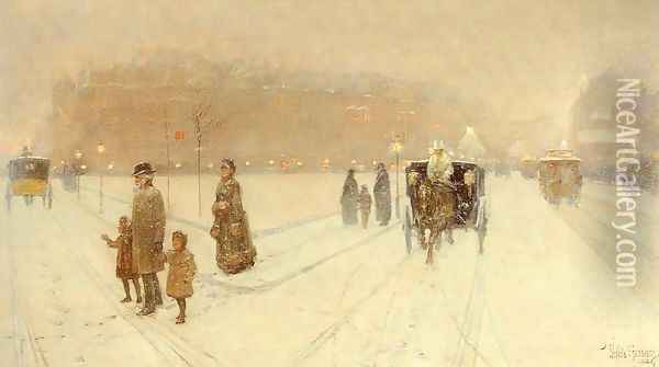 A City Fairyland 1886 Oil Painting - Childe Hassam