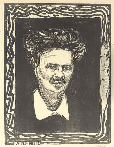 August Strindberg 2 Oil Painting - Edvard Munch