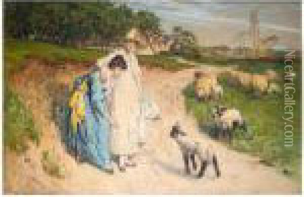The New Arrivals Oil Painting - Thomas Austen Brown