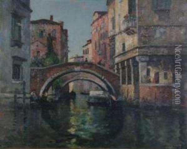 Canal A Venise Oil Painting - Maurice Bompard