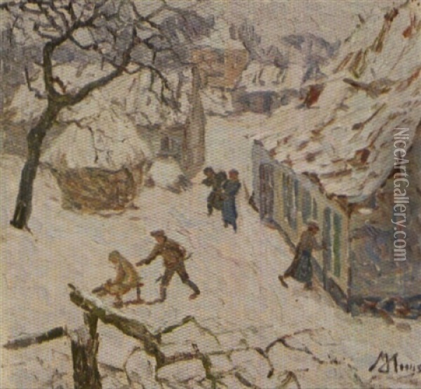 Beschoten Hoeve In De Sneeuw Oil Painting - Modest Huys
