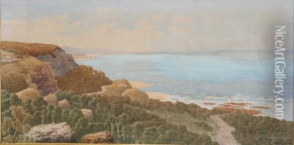Tebbit , Maitland Bay C. 1900 Oil Painting - Henri Tebbitt