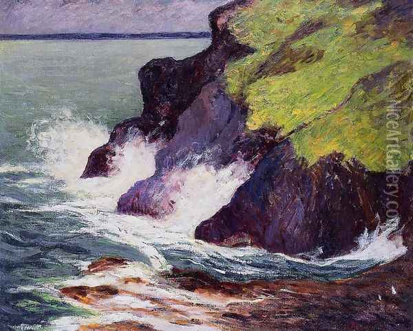 The Three Cliffs Oil Painting - Maxime Maufra