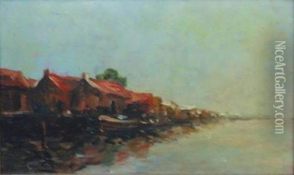 Puerto Holandes De Pescadores Oil Painting - Stephen Koek Koek