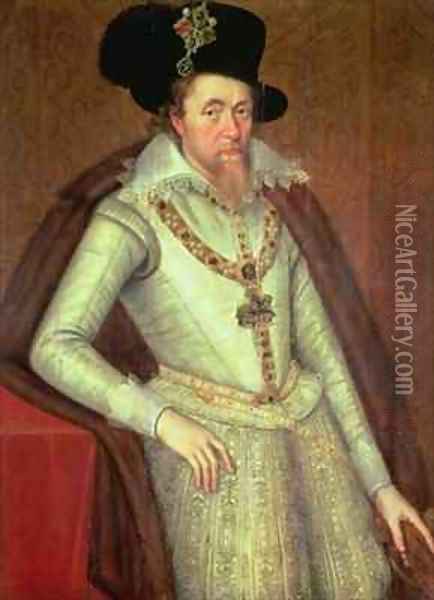 James I 1603-25 and VI of Scotland 1567-1625 Oil Painting - John de, the Younger Critz