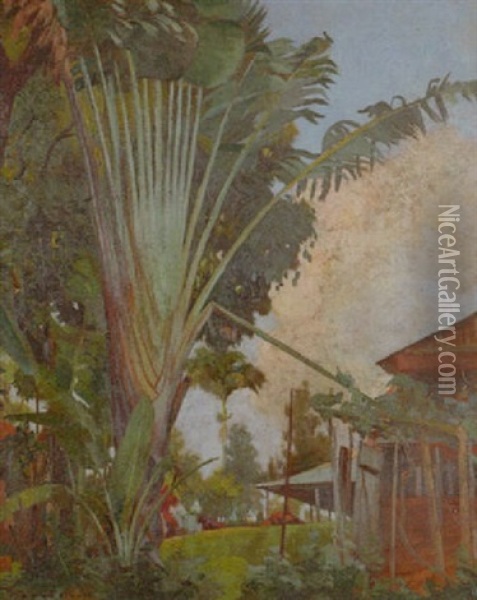 Paysage De La Martinique Oil Painting - Pierre Bodard