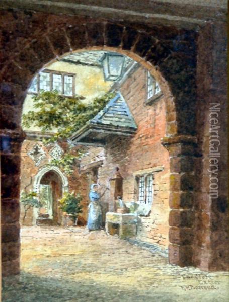 The Close, Exeter Oil Painting - Francis Philip Barraud