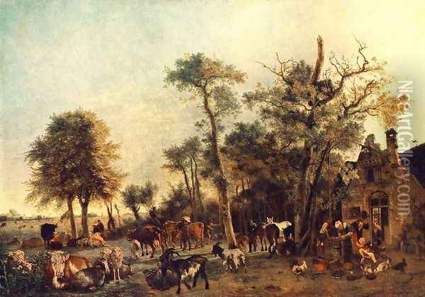 The Farm 1649 Oil Painting - Paulus Potter