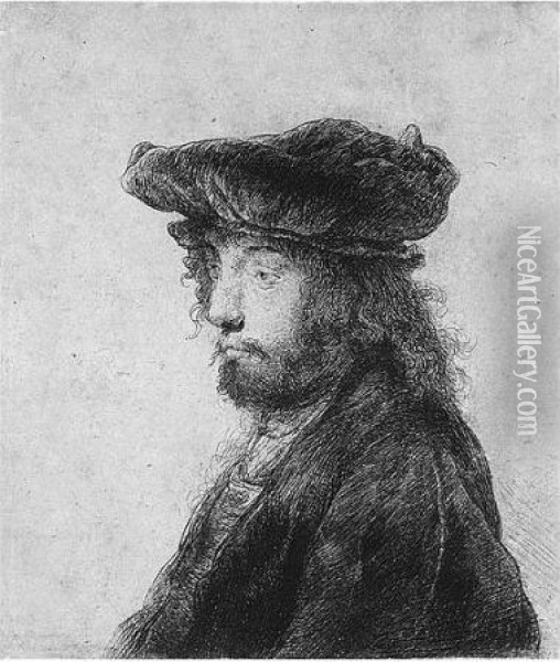 The Fourth Oriental Head (b., Holl.289; H.134; Bb.35-5) Oil Painting - Rembrandt Van Rijn