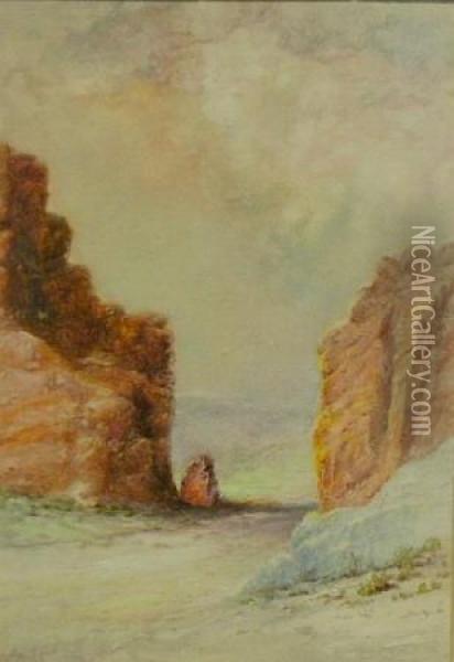 Arizona Cliffs Oil Painting - Albert Francois Fleury