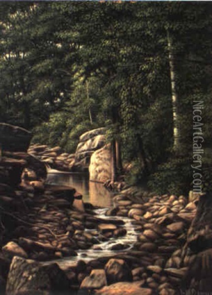 The Stream Oil Painting - Levi Wells Prentice