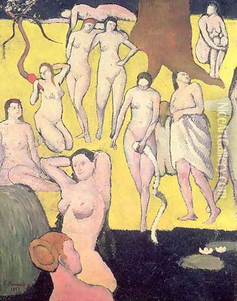 Nudes Oil Painting - Emile Bernard