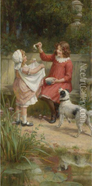 Bubbles Oil Painting - Georges Sheridan Knowles