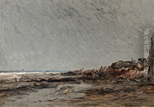 Strandparti, Normandie/bretagne Oil Painting - Wilhelm von Gegerfelt