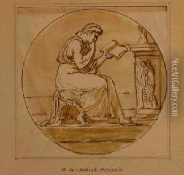 Scenes Of Roman History: Two Oil Painting - Etienne de Lavallee-Poussin