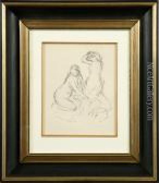 Baigneuses Ses Sechantes Oil Painting - Pierre Auguste Renoir