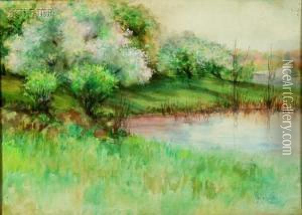 Spring Landscape Oil Painting - Jean Nutting Oliver