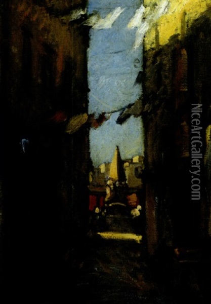 Gasse In Neapel Oil Painting - Amandus Faure