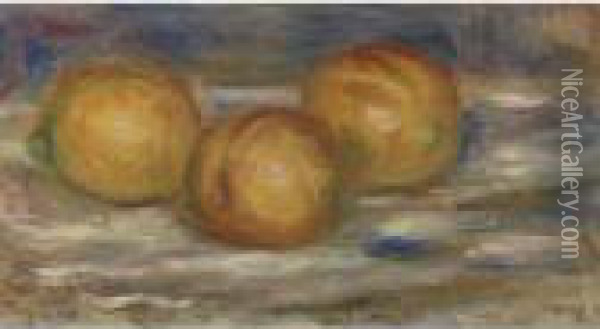 Trois Citrons Oil Painting - Pierre Auguste Renoir