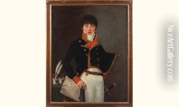 Portrait D'officier Oil Painting - Francisco Goya