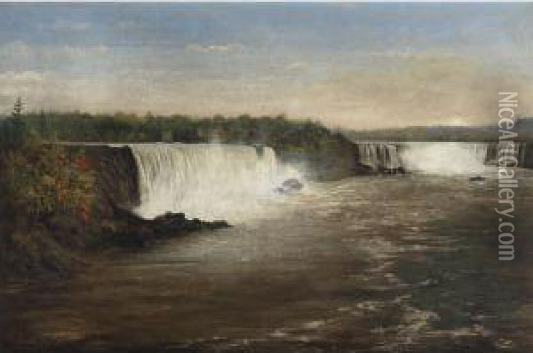 Niagara Falls Oil Painting - Edward Scrope Shrapnel