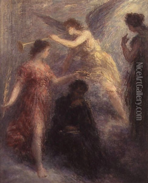 Apotheose de Berlioz 19th century Oil Painting - Ignace Henri Jean Fantin-Latour