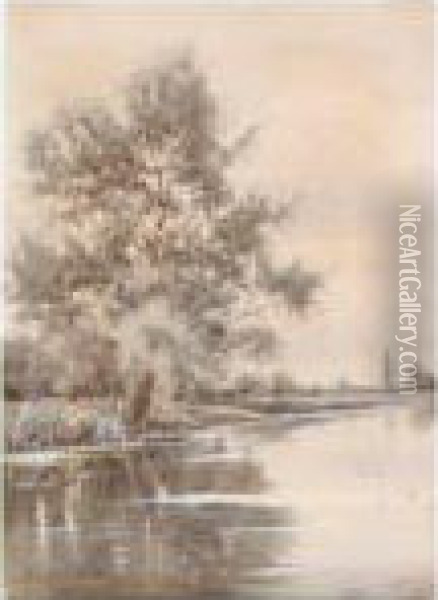River Scenes Oil Painting - Robert Winter Fraser
