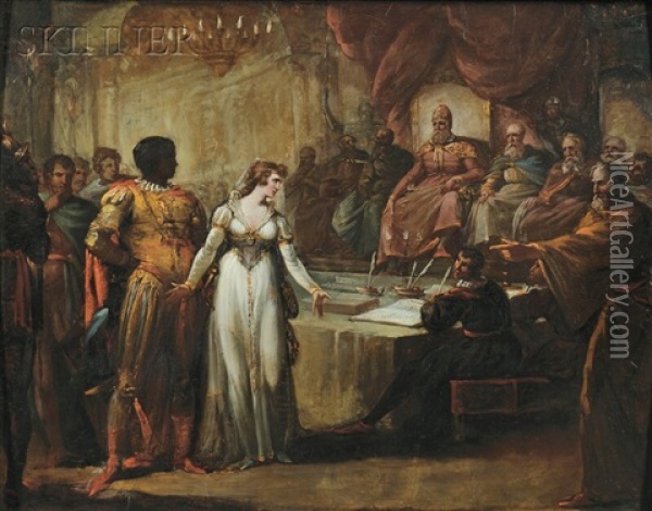 Act 1, Scene Iii From Othello Oil Painting - William Hamilton