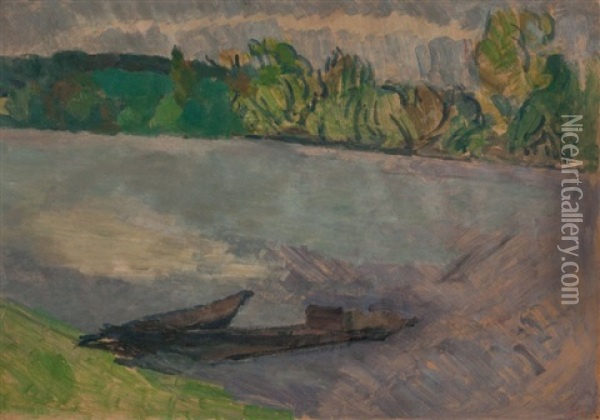 Barques Oil Painting - Louis Hayet